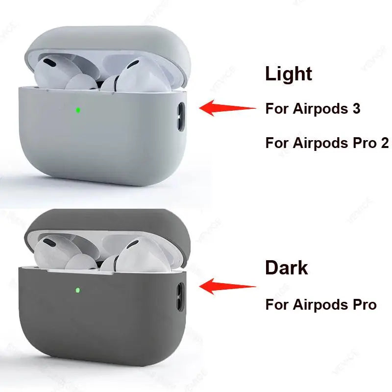 Liquid Silicone Case for AirPods Pro 2/3 – Soft Protective Earphone Cover