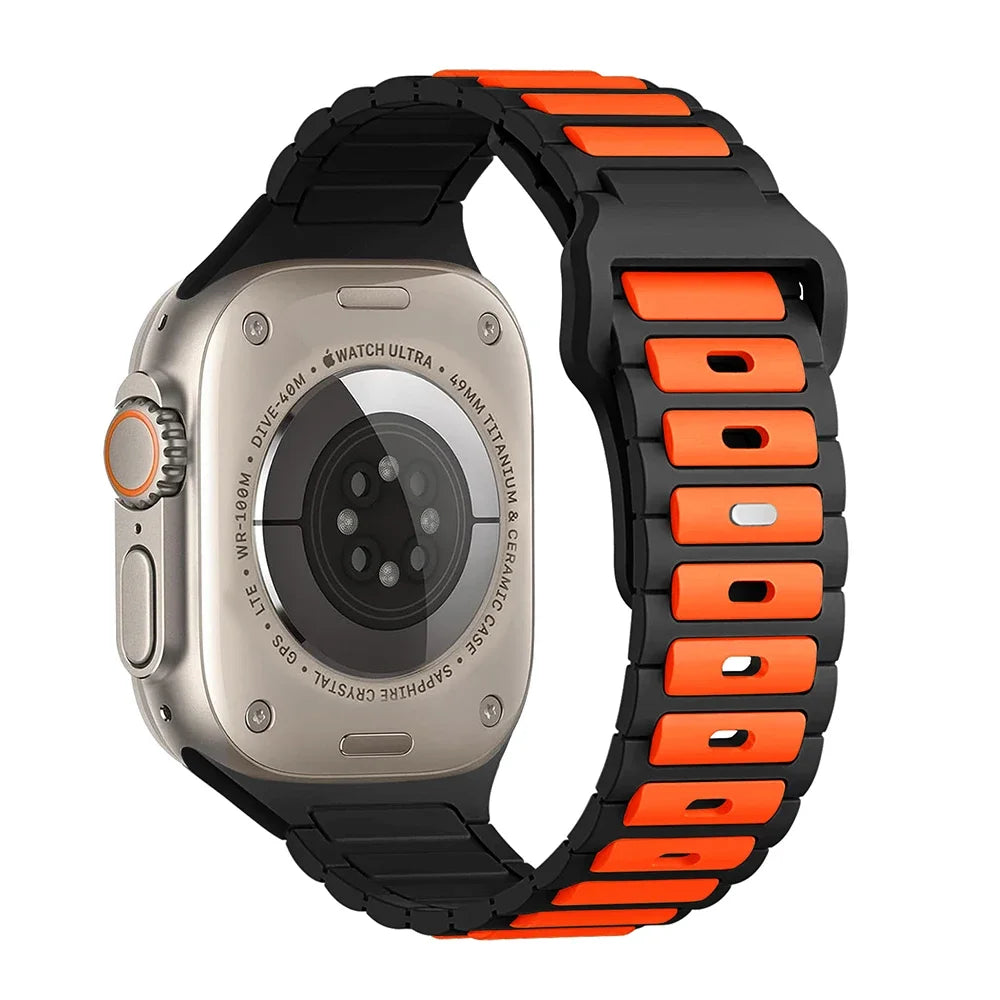 Silicone Strap for Apple Watch Ultra 2/Series 10–5 Soft Sport Band