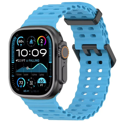 Sporty Ocean Silicone Band for Apple Watch Ultra & Series 4–10