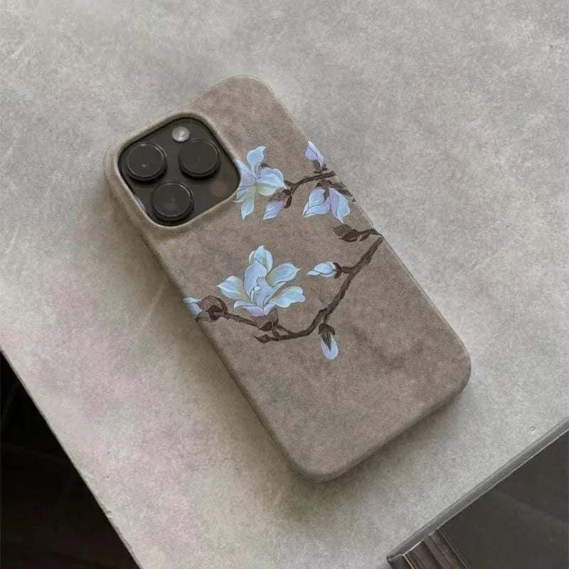 Elegant Ink Painting Case for iPhone 12 13 14 15 Pro Max