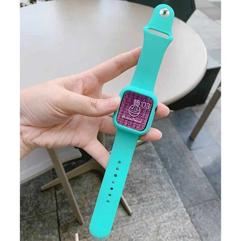 Shockproof Case + Silicone Sport Band for Apple Watch Ultra & SE