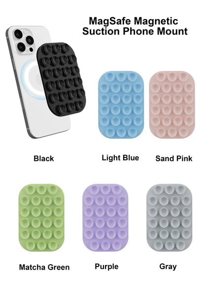 Silicone Magnetic Suction Cup Phone Holder Pad – Wall-Mounted Anti-Slip Square