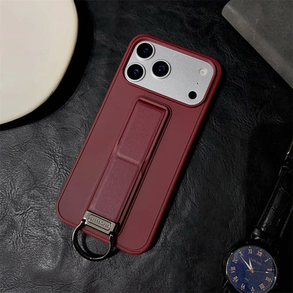 Metal Ring Wrist Strap Stand Case for iPhone 17, 16, 15, 14, 13 Pro Max Air