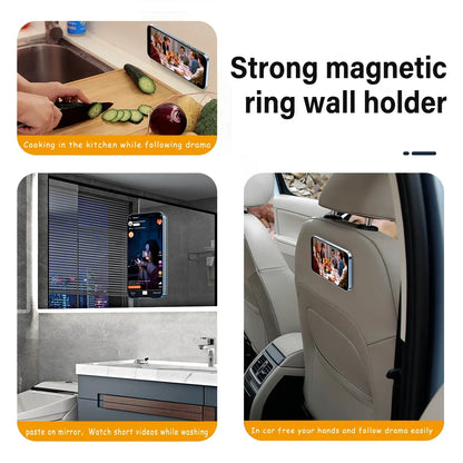 Magnetic Ring Holder for iPhone 14/13/12 – Wall, Car, and Universal Phone Stand