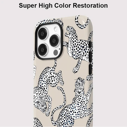 Leopard Animal MagSafe Case for iPhone 16–11 | Magnetic Wireless Cover