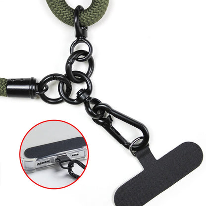 150cm Adjustable Crossbody Phone Lanyard Strap with Patch & Neck Rope
