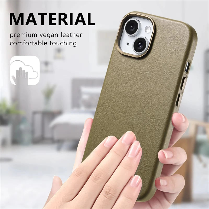 Magnetic MagSafe Leather Case for iPhone 14/13 Pro Max/Plus