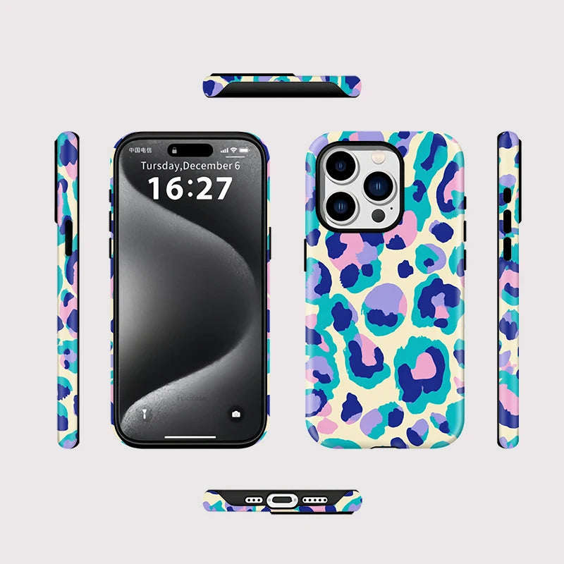 Leopard Print Magnetic Case for iPhone 17 Series | 2-in-1 Acrylic TPU Cover