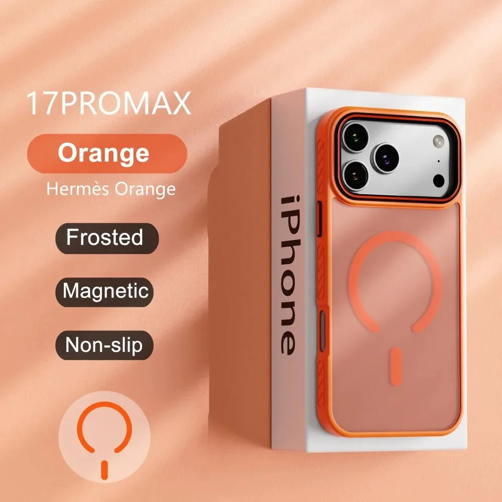 Matte Transparent MagSafe Case for iPhone 17 16 15 14 13 Pro Max Plus Air