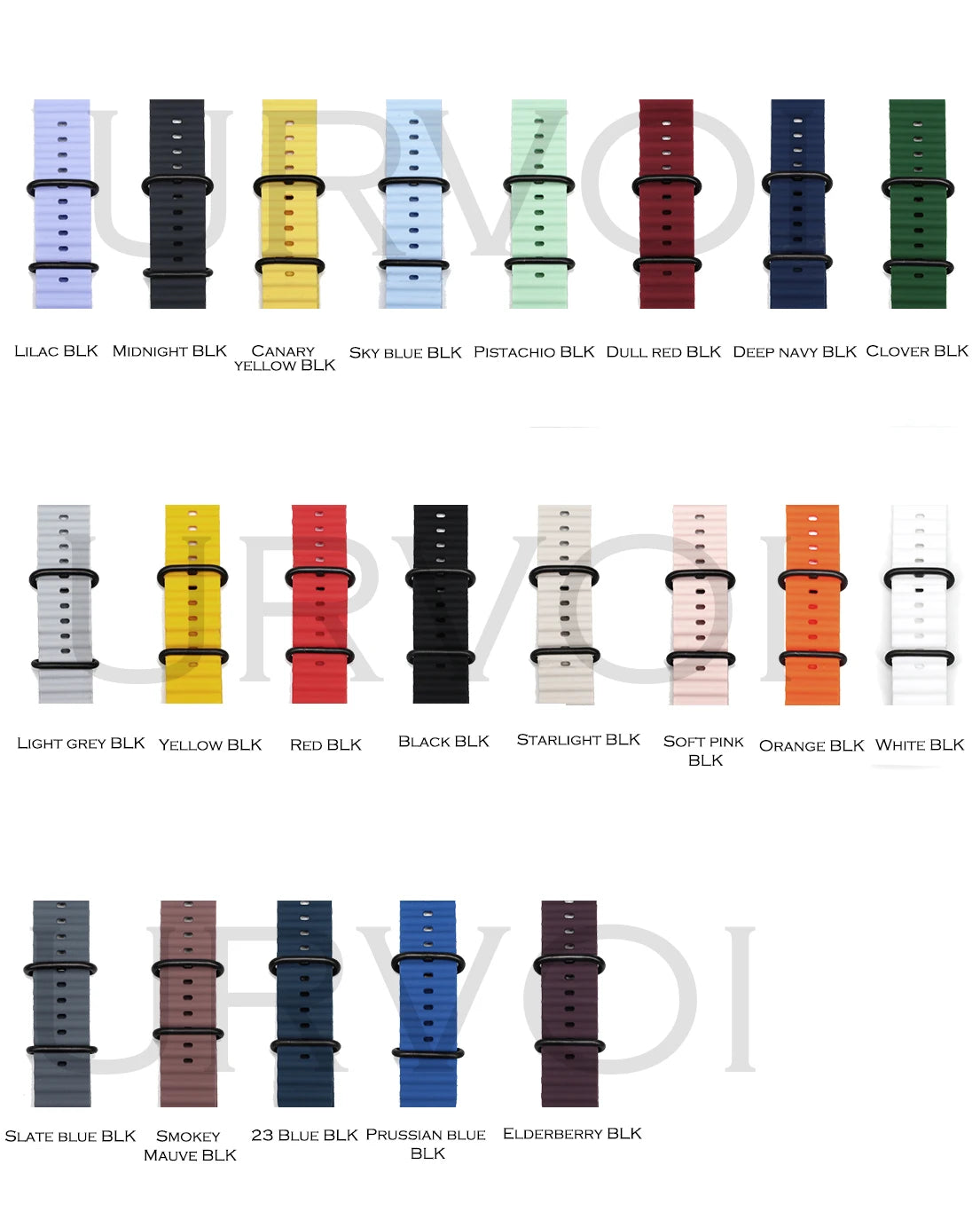 Ocean Band for Apple Watch Ultra 3/2 & Series 1-11, Silicone Sport Strap 46/49mm