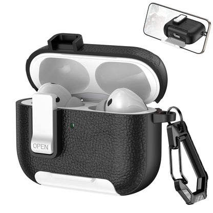AirPods Pro 3 (2025) Leather Case – Secure Lock Bracket Protective Cover