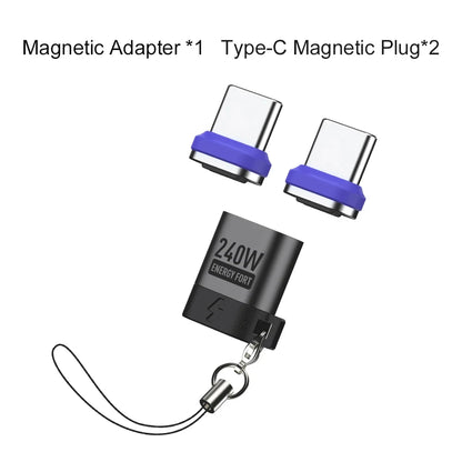240W Magnetic USB-C Adapter – Fast Charging & Data Transfer Extender