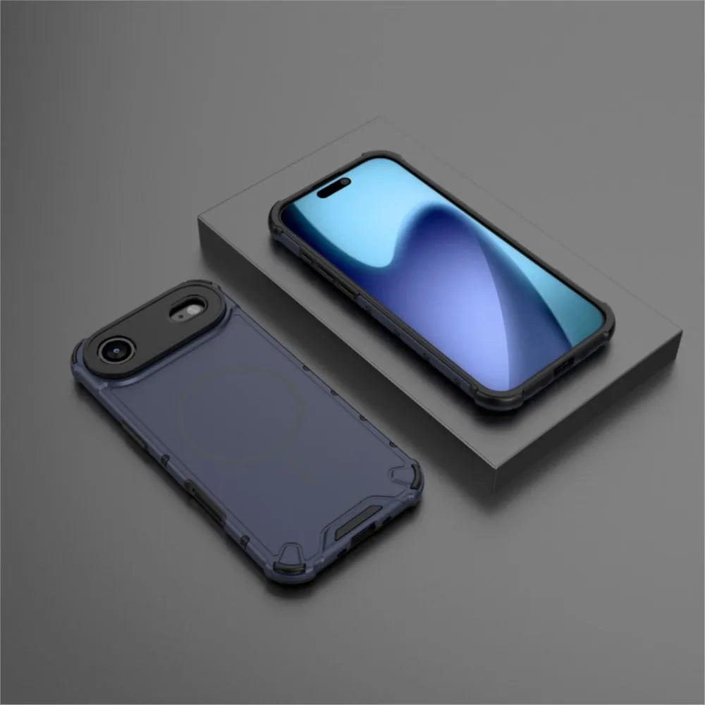 Rugged Armor MagSafe Case for iPhone 17 Air/16/15/17 Pro Max – Matte Shockproof Cover