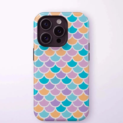 Luxury Fish Scale Pattern Case for iPhone 17–11 Pro Max Double Layer