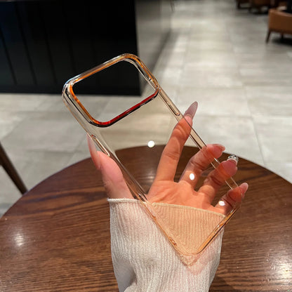 Ultra Thin Transparent Orange Case for iPhone 17 Pro Max 16 15 14 13 12 Air Plus