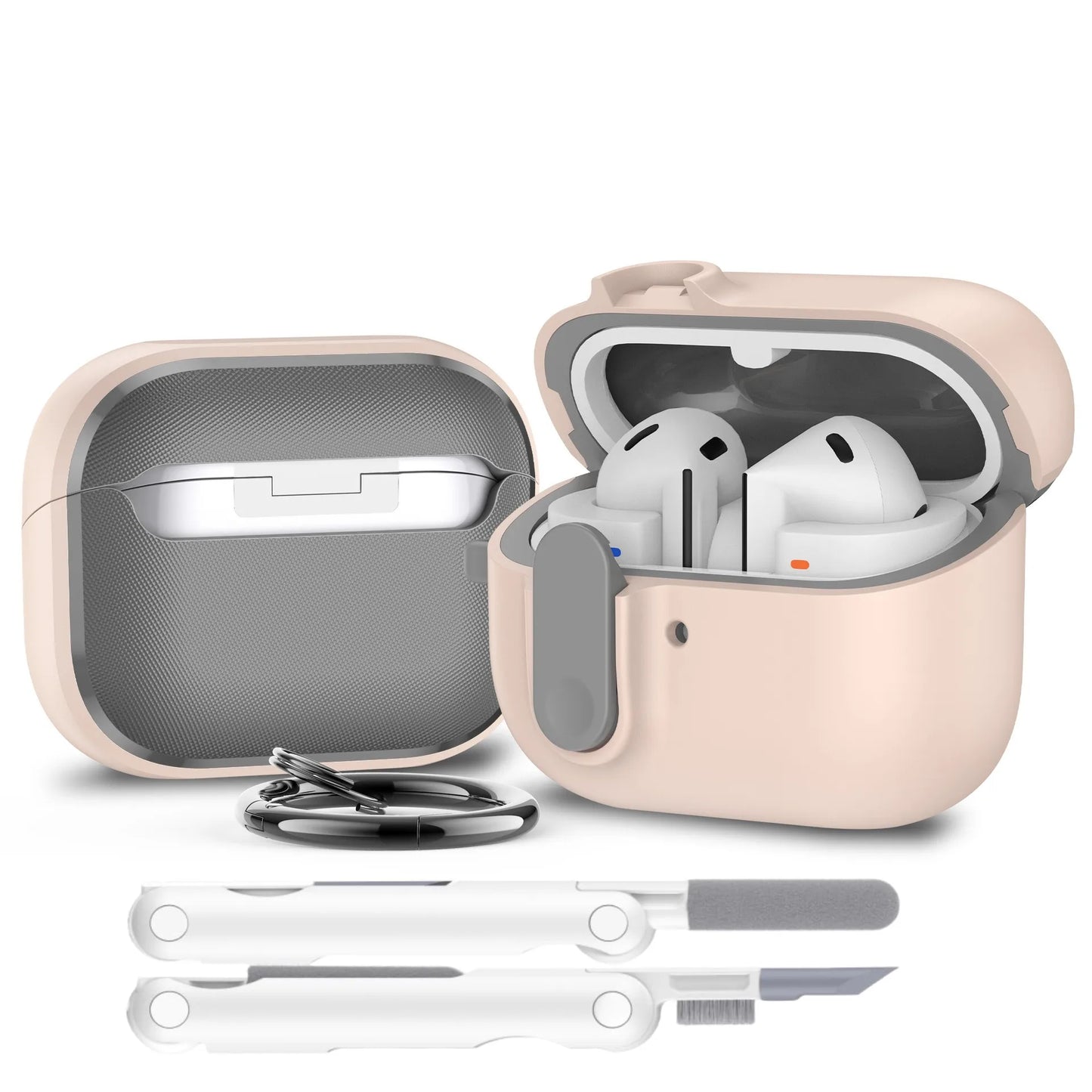 Secure Lock Case for Samsung Galaxy Buds 3/3 Pro with Cleaner Kit & Keychain