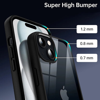 Shockproof Lanyard Phone Case for iPhone 6–15 Pro Max – Clear Back Cover