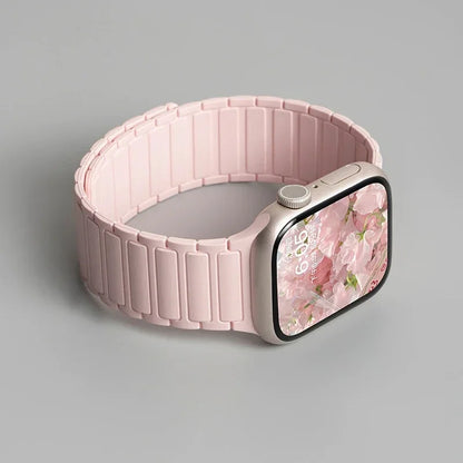 Magnetic Silicone Band for Apple Watch Ultra 2 Series 10–3 (49mm–40mm)