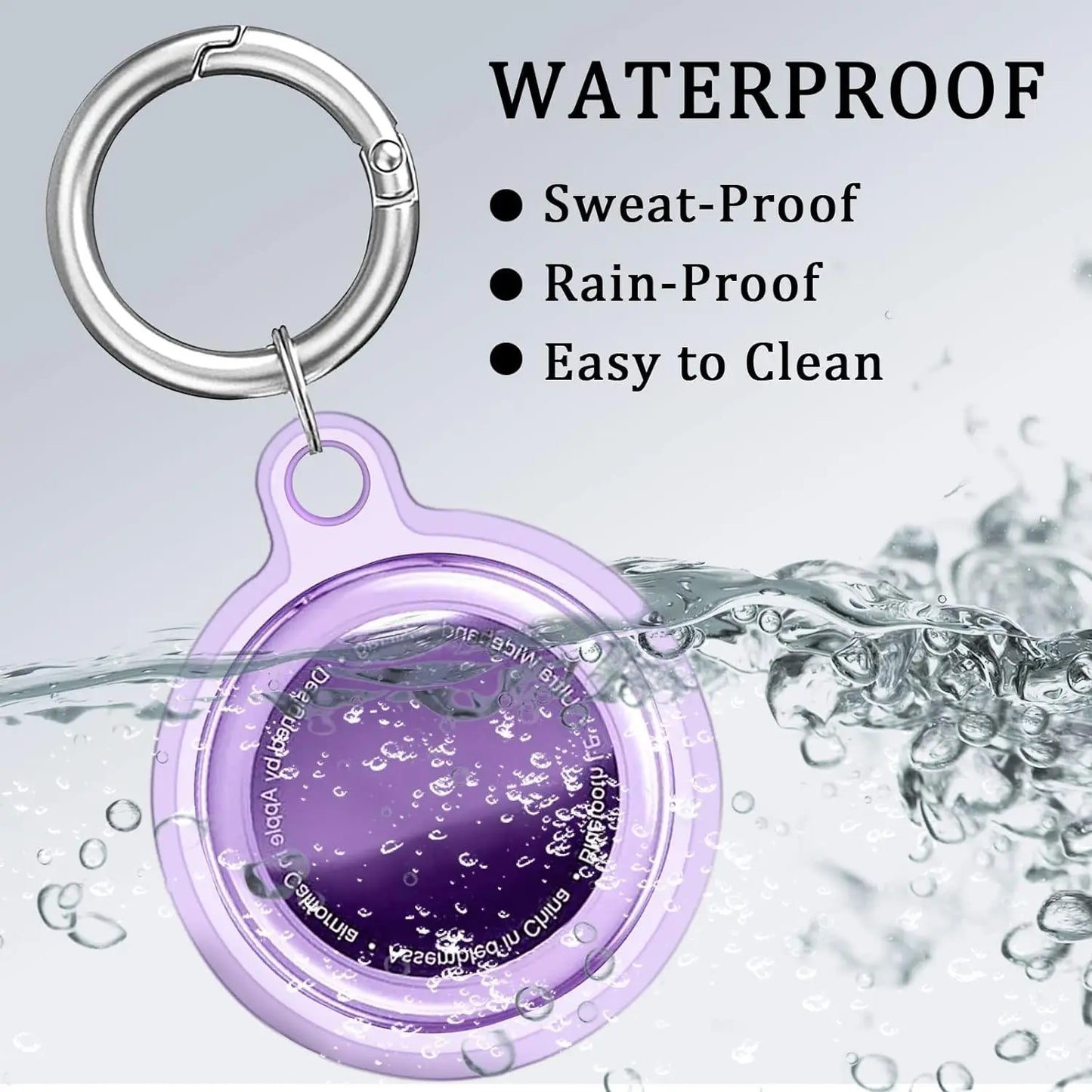 4/8/6  Pack Waterproof AirTag Keychain Case for Pet Collars & Key Rings