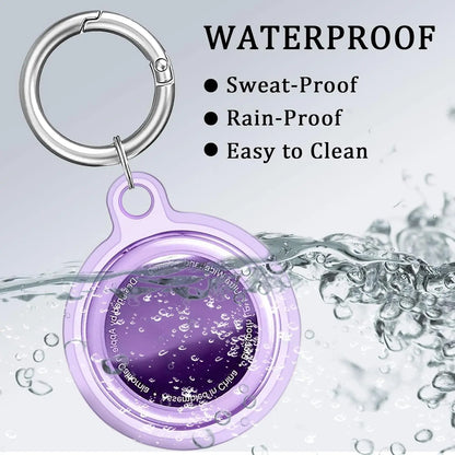 4/8/6  Pack Waterproof AirTag Keychain Case for Pet Collars & Key Rings