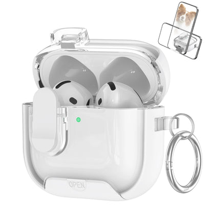 Secure Lock Clip Protection Case for AirPods 4 & AirPods Pro 2 with Magnetic Wireless Cover