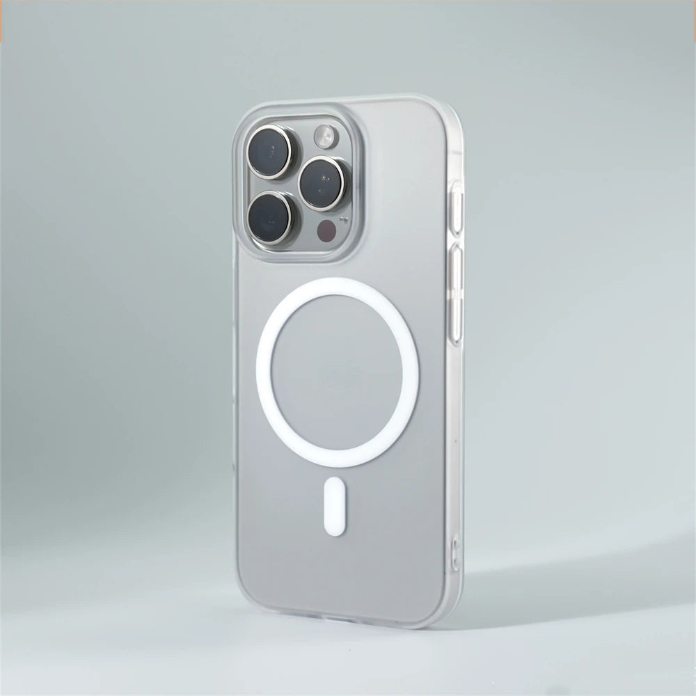 1.0mm Ultra Thin Matte Translucent MagSafe Case For iPhone 16 15 14 13