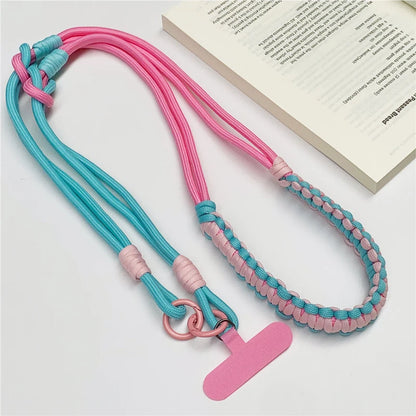 3-in-1 Korean Mobile Phone Lanyard Woven Anti-Loss Handing Rope for iPhone & Xiaomi