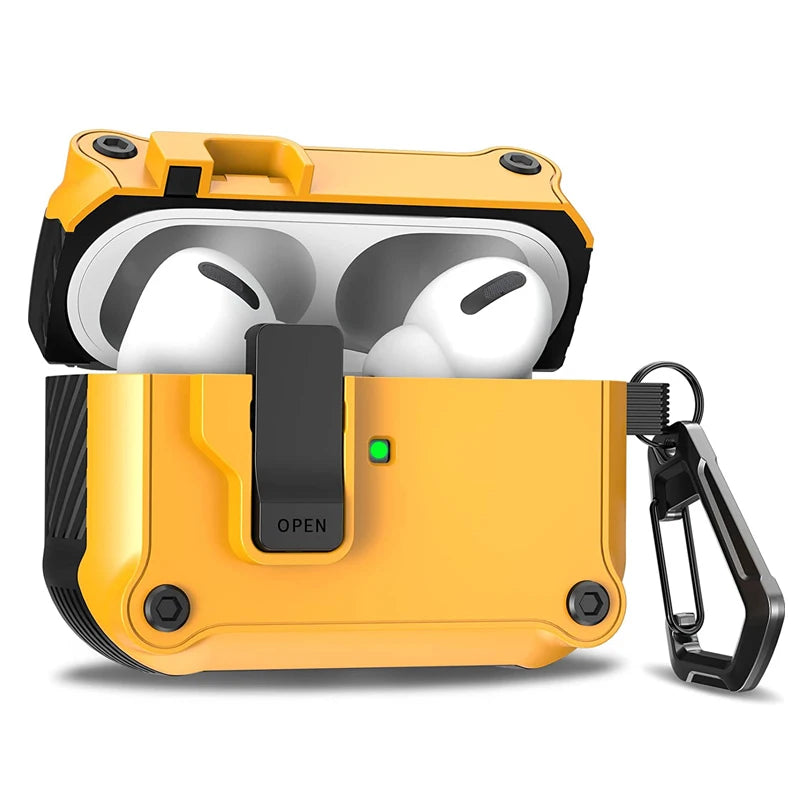 Security Lock Case for AirPods Pro 3 – Shockproof 2025 Cover with Hook