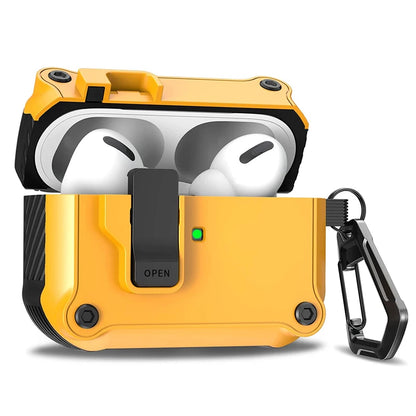 Security Lock Case for AirPods Pro 3 – Shockproof 2025 Cover with Hook