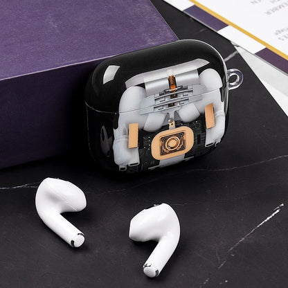 Mechanical Armor Case for AirPods Pro 2/3/1 – Camera-Inspired Protective Cover