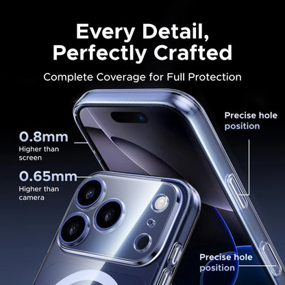 Transparent MagSafe Case for iPhone 17 Air 17 16E 16 15 14 13 12 11 Pro Max