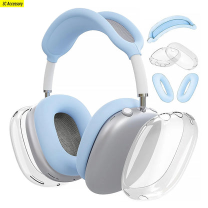 2024 3-in-1 Silicone Case for AirPods Max – Soft Ear Cup Scratch Cover