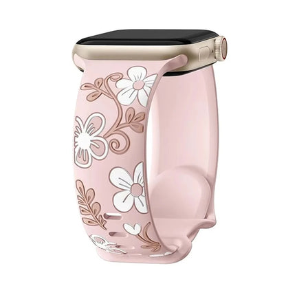 Engraved Silicone Strap for Apple Watch Ultra 3/2 & Series 11–7 SE Band