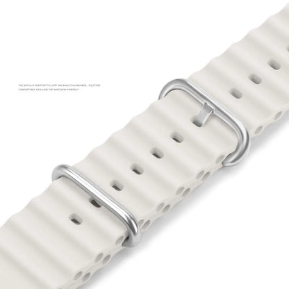Ocean Silicone Sport Band for Apple Watch 3–Ultra 2, 40–49mm Series 10–4 Adjustable Strap