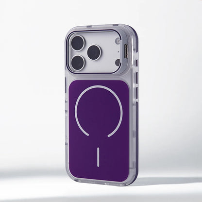 Matte Shockproof MagSafe Bumper Case with Lens Stand for iPhone 16, 17 Pro Max