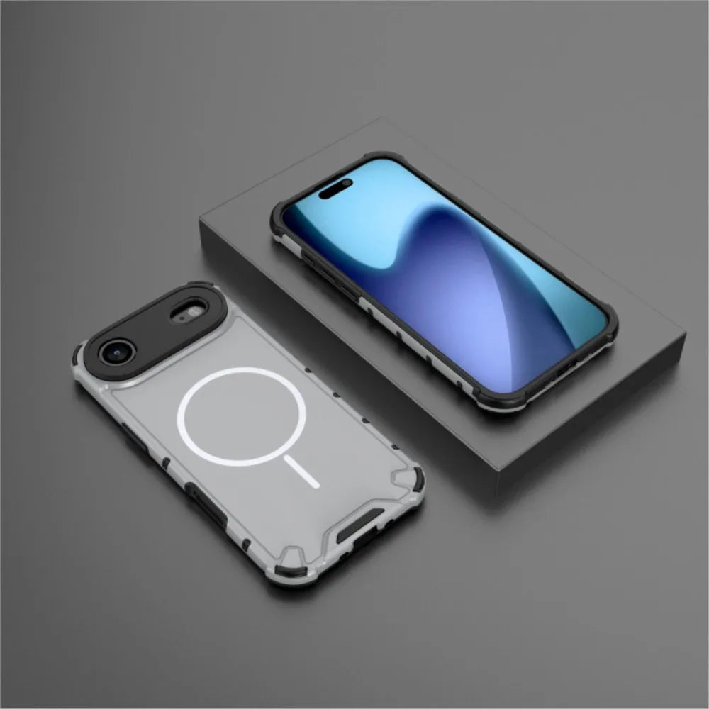 Rugged Armor MagSafe Case for iPhone 17 Air/16/15/17 Pro Max – Matte Shockproof Cover