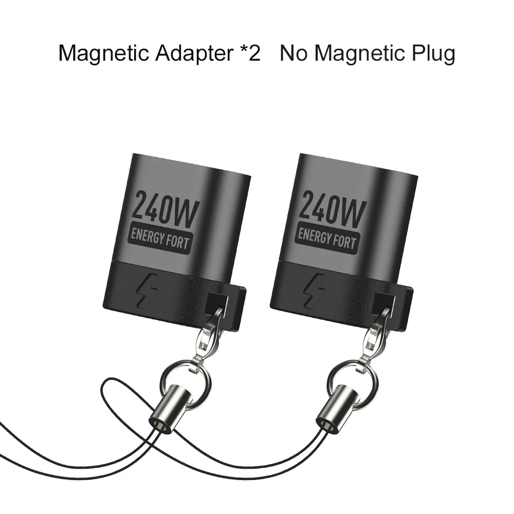 240W Magnetic USB-C Adapter – Fast Charging & Data Transfer Extender