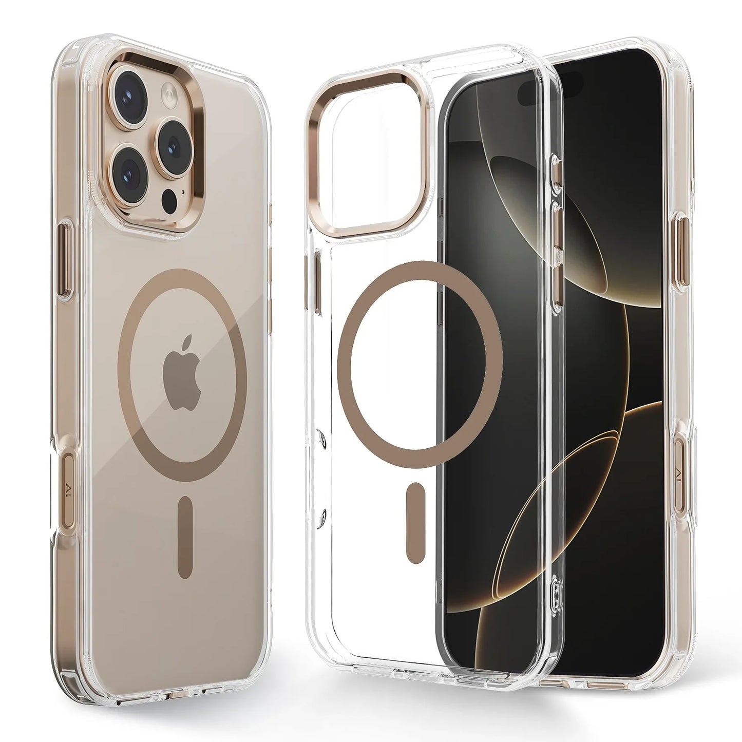 Magnetic Clear Shockproof Case for iPhone 16 15 Pro Max