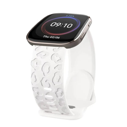 20mm Engraved Leopard Silicone Strap for Amazfit GTS 3/4 Mini BIP Smartwatch