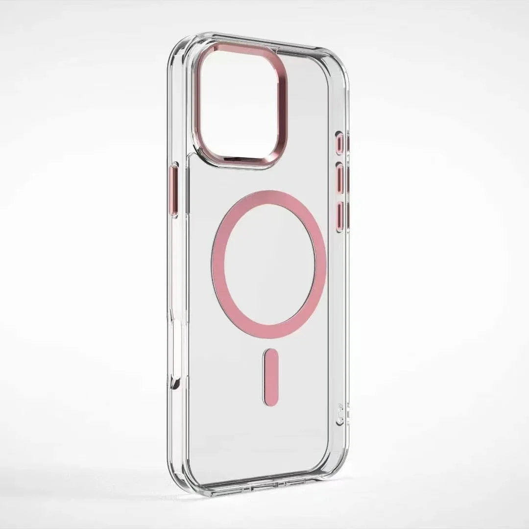 Magnetic Clear Shockproof Case for iPhone 16 15 Pro Max