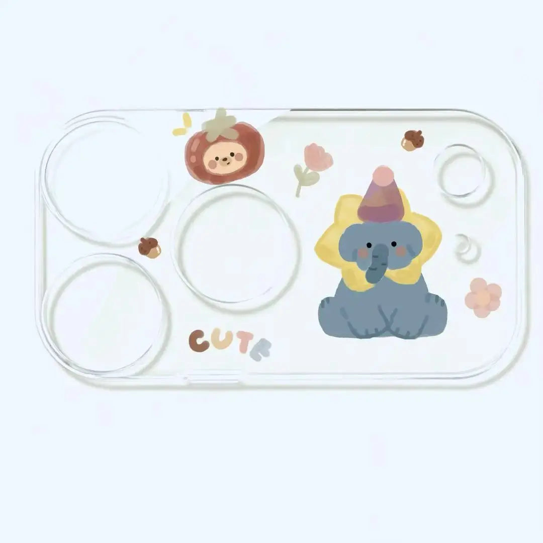 Cute Cartoon Animal Lens Cover for iPhone 17 Pro & 17 Pro Max