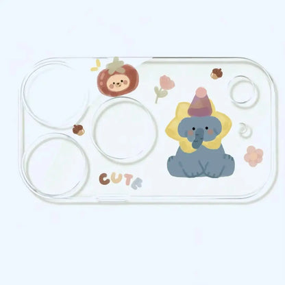 Cute Cartoon Animal Lens Cover for iPhone 17 Pro & 17 Pro Max