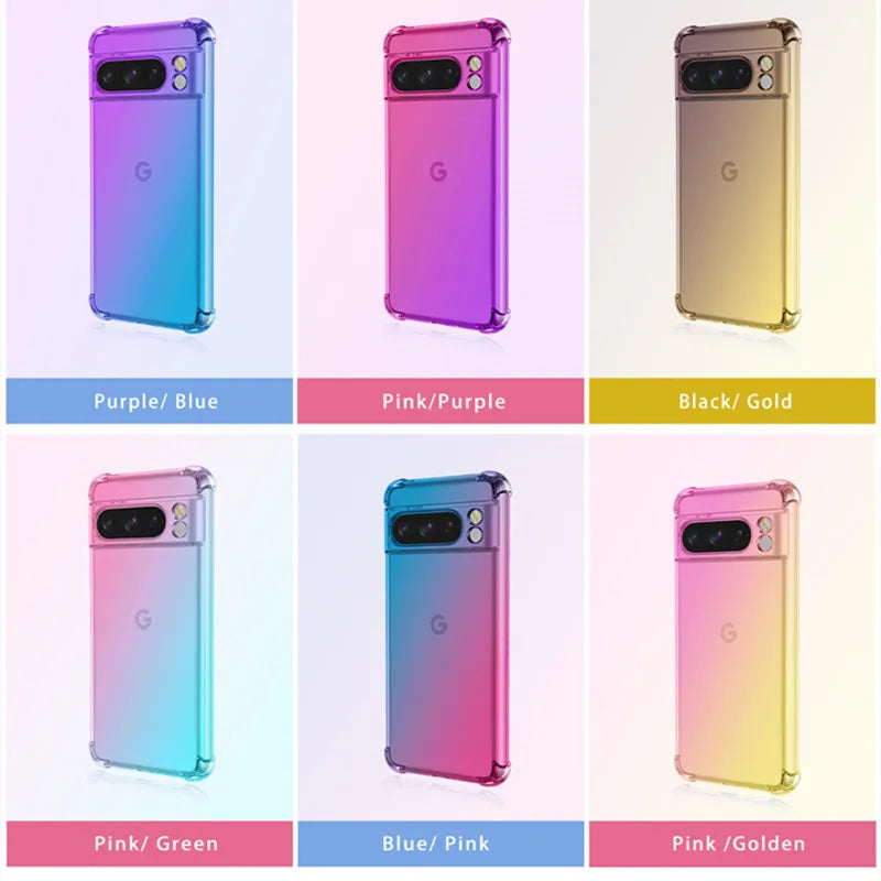 Gradient Airbag TPU Shockproof Case for Google Pixel 10 9 Pro XL 9A 5G