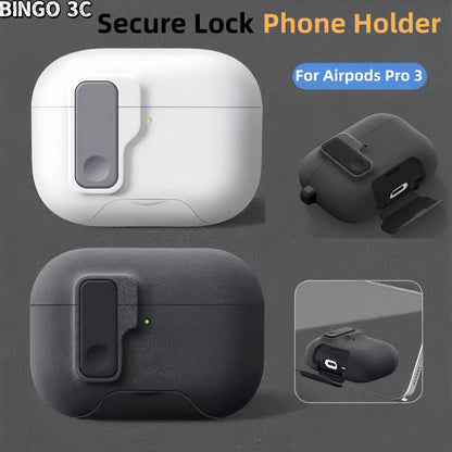 Shockproof Case with Phone Holder for AirPods Pro 3 | Lock & Keychain Cover