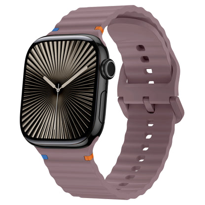 Wave Stitched Silicone Strap for Apple Watch Ultra 3/2 11 10 9 8 7 SE 49–41mm