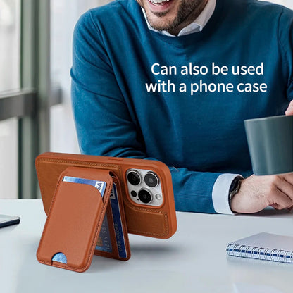 MagSafe Vegan Leather Wallet Stand for iPhone 16 15 14 13 12 11 Pro Max