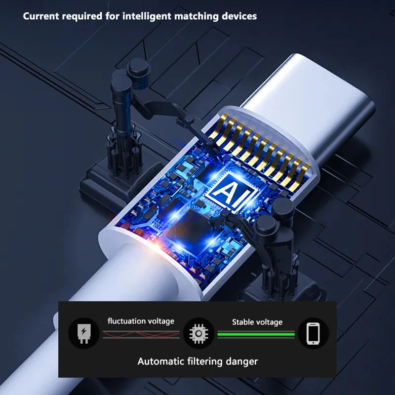 PD 100W/60W USB-C to USB-C Fast Charging Cable | Data Line for Laptop & Phone