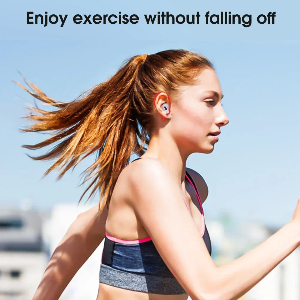 Silicone Anti-Lost Ear Hooks for AirPods Pro & 3, Bluetooth Earphone Holder, Sports Use