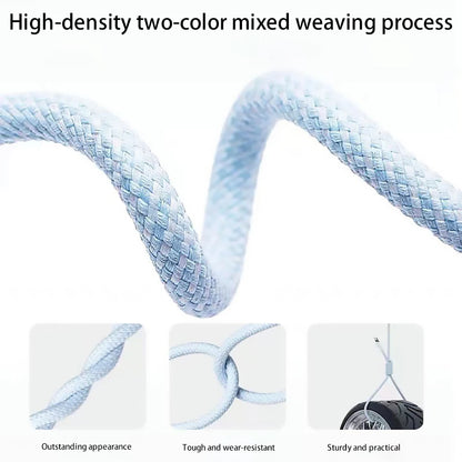 Dual Type-C PD60W Fast Charging Braided Cable for iPhone 15 Huawei Xiaomi