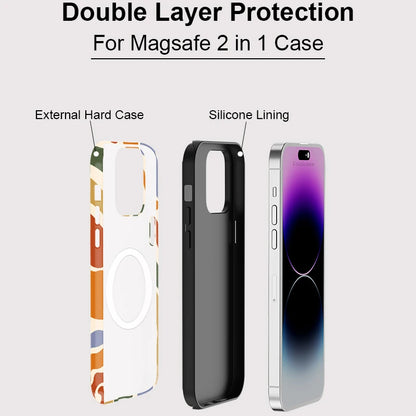 MagSafe Matte Stripe Case for iPhone 16–11 Pro Max Magnetic Charging